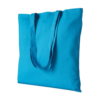 borse riutilizzabili in cotone tinto celeste, senza logo o personalizzabili con grafica a scelta.