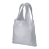 shopper ripiegabili bianche in poliestere, senza logo o personalizzabili con grafica a scelta.