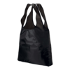 shopper ripiegabili nere in poliestere, senza logo o personalizzabili con grafica a scelta.