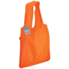 shopper ripiegabili in RPET arancione, senza logo o personalizzabili con grafica a scelta.