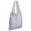 shopper ripiegabili in RPET bianco, senza logo o personalizzabili con grafica a scelta.