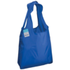 shopper ripiegabili in RPET blu royal, senza logo o personalizzabili con grafica a scelta.